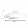 Couvercle avec poignée pour conteneur alimentaire rond HACCP 50 L - blanc