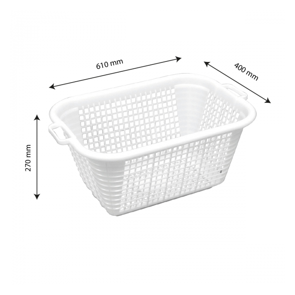 Corbeille à linge petit modèle 60 L - blanc