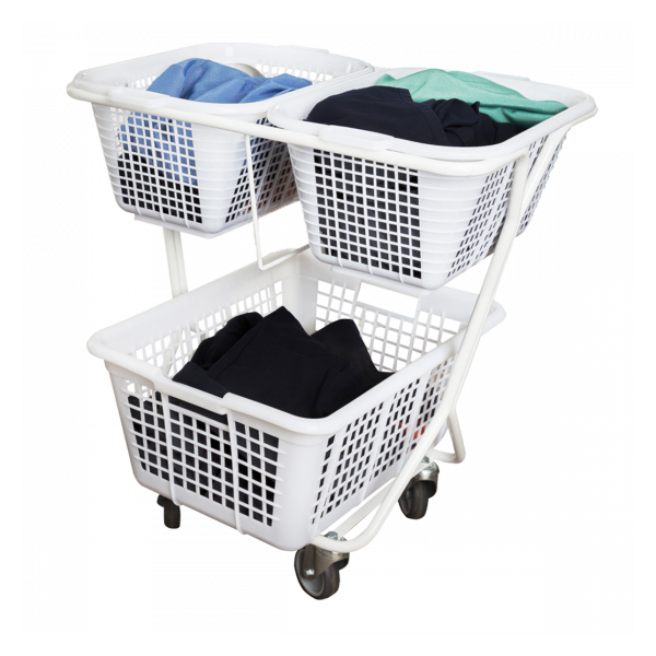 Corbeille à linge petit modèle 60 L - blanc