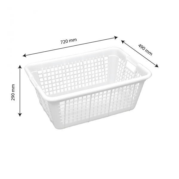 Corbeille à linge moyen modèle 100 L - blanc