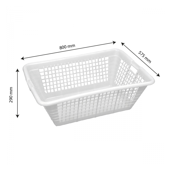Corbeille à linge grand modèle 130 L - blanc
