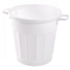 Conteneur alimentaire rond HACCP 50 L - blanc
