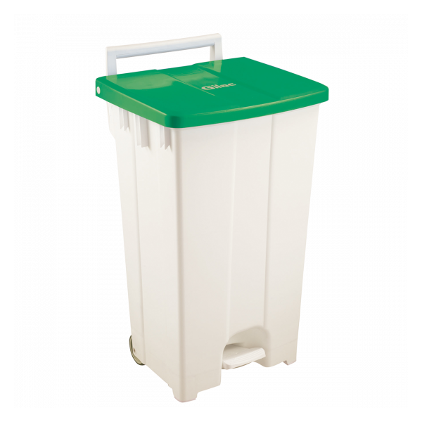 Collecteur à pédale 100 L - couvercle vert