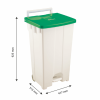 Collecteur à pédale 100 L - couvercle vert