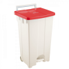 Collecteur à pédale 100 L - couvercle rouge