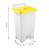 Collecteur à pédale 100 L - couvercle jaune