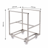 Chariot inox pour bac grand volume semi-cylindrique 170 L