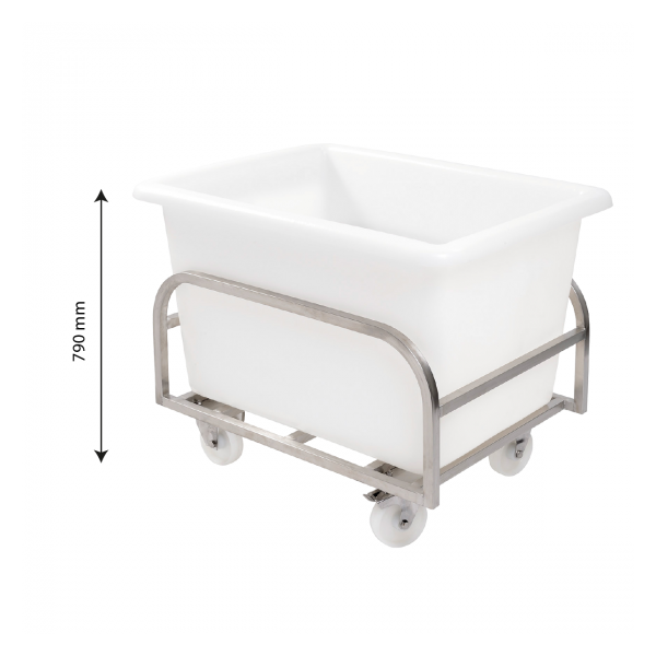 Chariot inox pour bac grand volume 310 L
