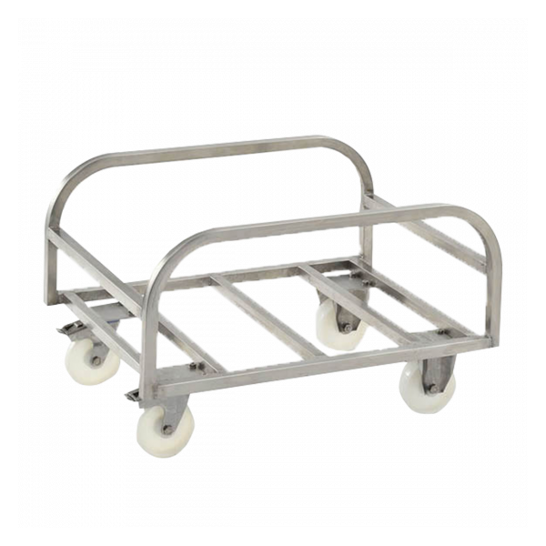 Chariot inox pour bac grand volume 170 L