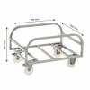 Chariot inox pour bac grand volume 170 L