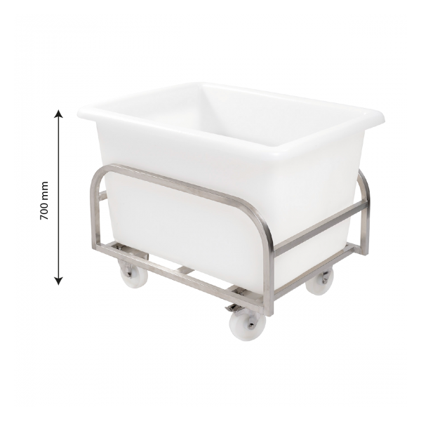 Chariot inox pour bac grand volume 170 L