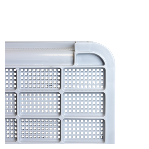 Caisse renforcée finement ajourée avec poignées 545 x 390 x 200 mm - 30 L - gris