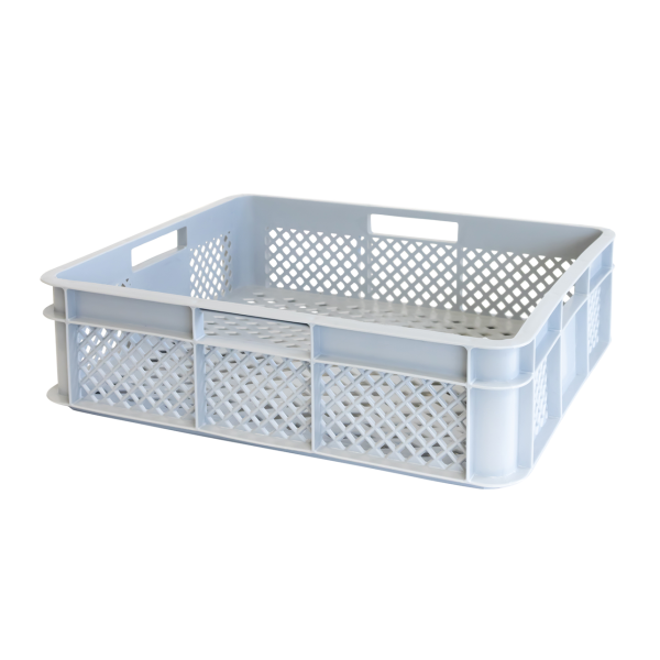 Caisse renforcée ajourée avec poignées empilable 11L - 400 x 350 x 110 gris