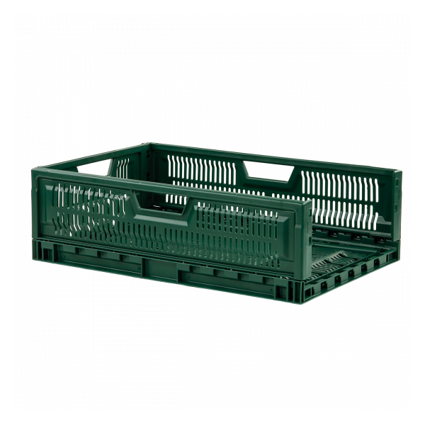 Caisse pliable empilable 600 x 400 x 190 mm 36 L - vert