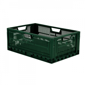 Caisse pliable empilable 600 x 400 x 235 mm 47 L - vert