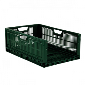 Caisse pliable empilable 600 x 400 x 235 mm 47 L - vert