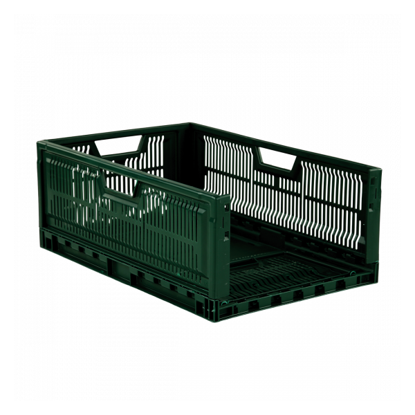 Caisse pliable empilable 600 x 400 x 235 mm 47 L - vert