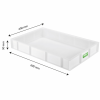 Caisse pleine biosourcée 600 x 400 x 90 mm 15 L - blanc