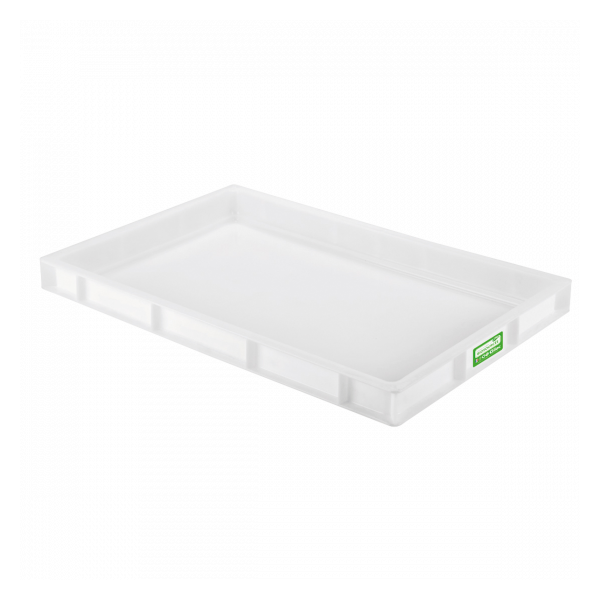 Caisse pleine biosourcée 600 x 400 x 55 mm 9 L - blanc