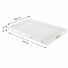 Caisse pleine biosourcée 600 x 400 x 55 mm 9 L - blanc