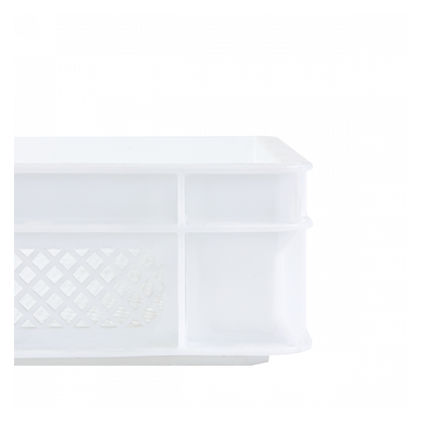 Caisse finement ajourée 600 x 400 x 100 mm 18 L - blanc