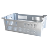 Caisse ajourée empilable emboîtable 600 x 400 x 200 mm - 30 L - gris