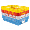 Caisse ajourée empilable emboitable 600 x 400 x 146 mm HACCP - 27 L - rouge