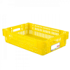 Caisse ajourée empilable emboitable 600 x 400 x 146 mm HACCP - 27 L - jaune