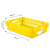 Caisse ajourée empilable emboitable 600 x 400 x 146 mm HACCP - 27 L - jaune
