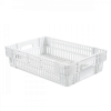 Caisse ajourée empilable emboitable 600 x 400 x 145 mm - 27 L - blanc