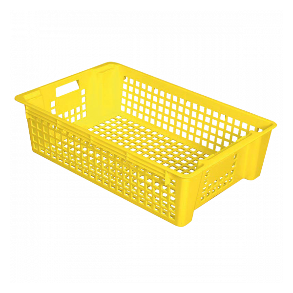 Caisse ajourée empilable emboîtable 600 x 380 x 155 mm 28 L - jaune