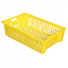 Caisse ajourée empilable emboîtable 600 x 380 x 155 mm 28 L - jaune