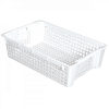 Caisse ajourée empilable emboîtable 600 x 380 x 155 mm 28 L - blanc