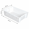 Caisse ajourée empilable emboîtable 600 x 380 x 155 mm 28 L - blanc