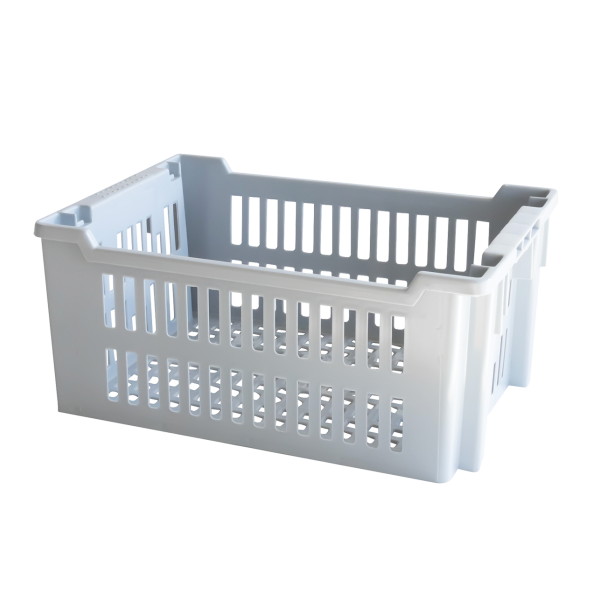 Caisse ajourée empilable emboîtable 400 x 300 x 175 mm - 14 L - gris