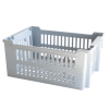 Caisse ajourée empilable emboîtable 400 x 300 x 175 mm - 14 L - gris
