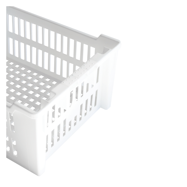 Caisse ajourée empilable emboîtable 400 x 300 x 175 mm - 14 L - blanc