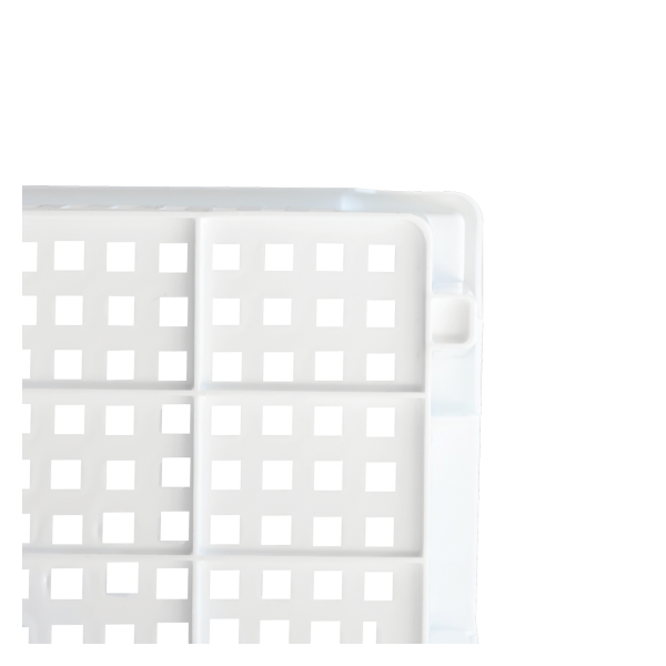 Caisse ajourée empilable emboîtable 400 x 300 x 175 mm - 14 L - blanc