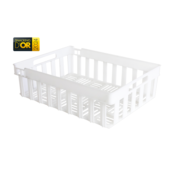 Caisse ajourée empilable emboîtable 400 x 300 x 120 mm - 13 L - blanc