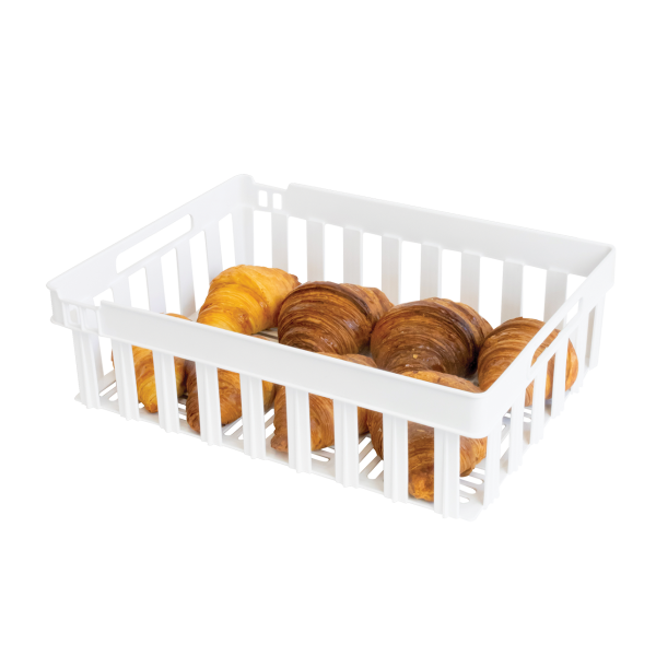 Caisse ajourée empilable emboîtable 400 x 300 x 120 mm - 13 L - blanc