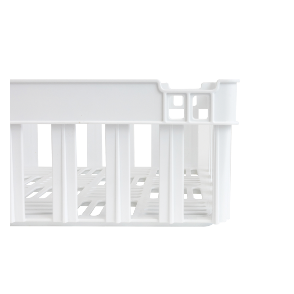 Caisse ajourée empilable emboîtable 400 x 300 x 120 mm - 13 L - blanc