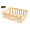 Caisse ajourée empilable emboîtable 400 x 300 x 120 mm - 13 L - beige