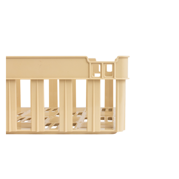 Caisse ajourée empilable emboîtable 400 x 300 x 120 mm - 13 L - beige