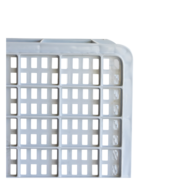 Caisse ajourée avec poignées empilable 500 x 400 x 330 mm - 48 L - gris