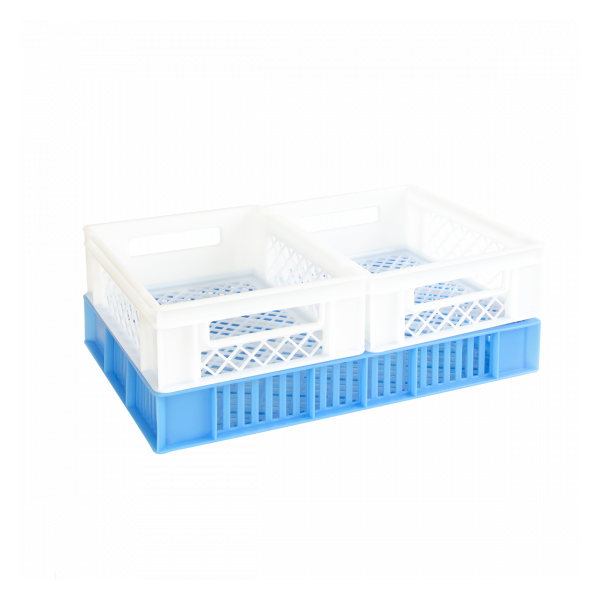 Caisse ajourée 600 x 400 x 90 mm 15 L - bleu