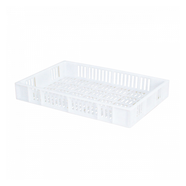 Caisse ajourée 600 x 400 x 90 mm 15 L - blanc