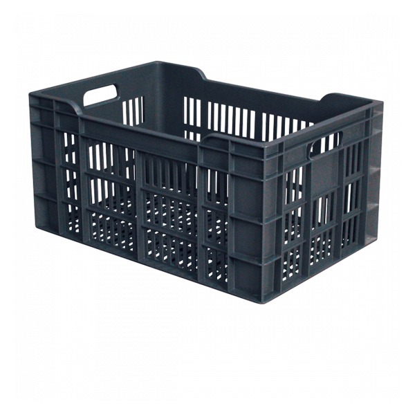 Caisse ajourée 600 x 400 x 300 mm 60 L - gris
