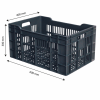 Caisse ajourée 600 x 400 x 300 mm 60 L - gris