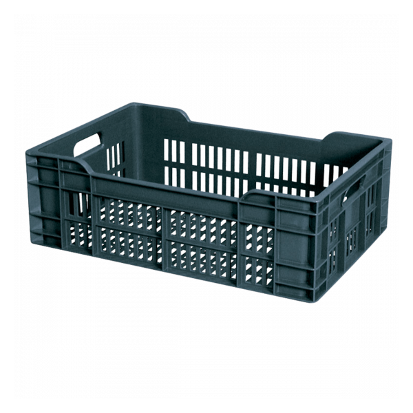 Caisse ajourée 600 x 400 x 200 mm 40 L - gris