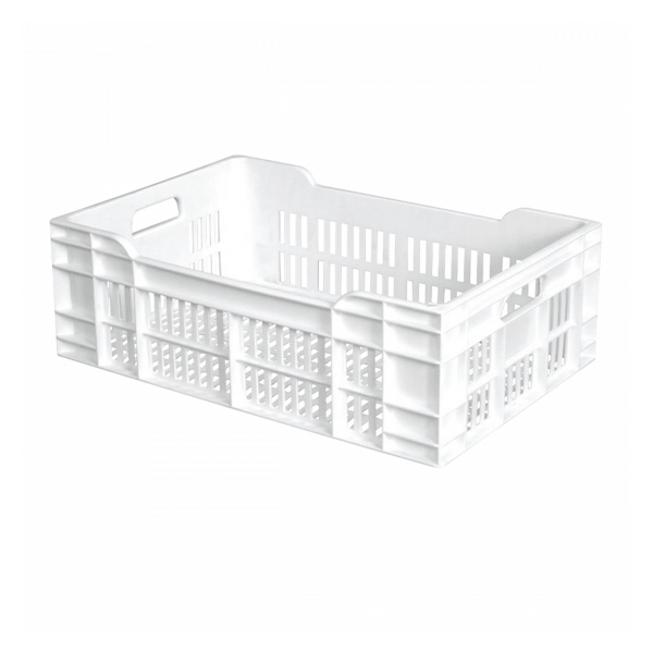 Caisse ajourée 600 x 400 x 200 mm 40 L - blanc